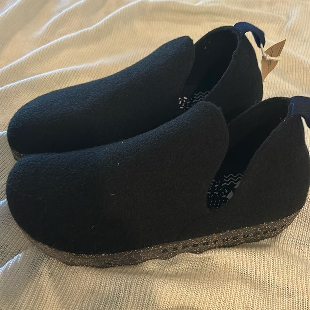 Black Felt Asportuguesas Clog Booties 41